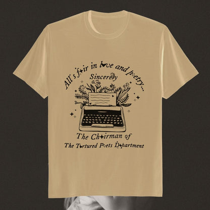 All's fair in love and poetry shirt | The Tortured Poets Department | Swifties - Swifties - -  - #tag1# - #tag2# - #tag3# - #tag4# 