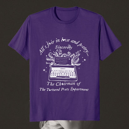All's fair in love and poetry shirt | The Tortured Poets Department | Swifties - Swifties - -  - #tag1# - #tag2# - #tag3# - #tag4# 