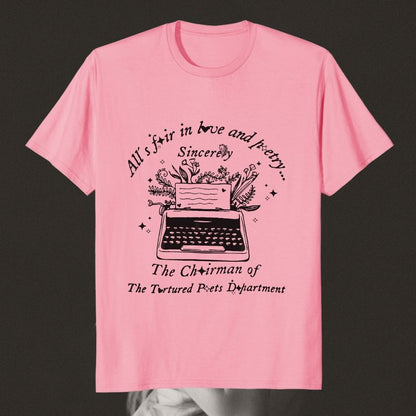 All's fair in love and poetry shirt | The Tortured Poets Department | Swifties - Swifties - -  - #tag1# - #tag2# - #tag3# - #tag4# 