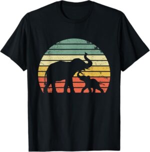 Mother and child elephant